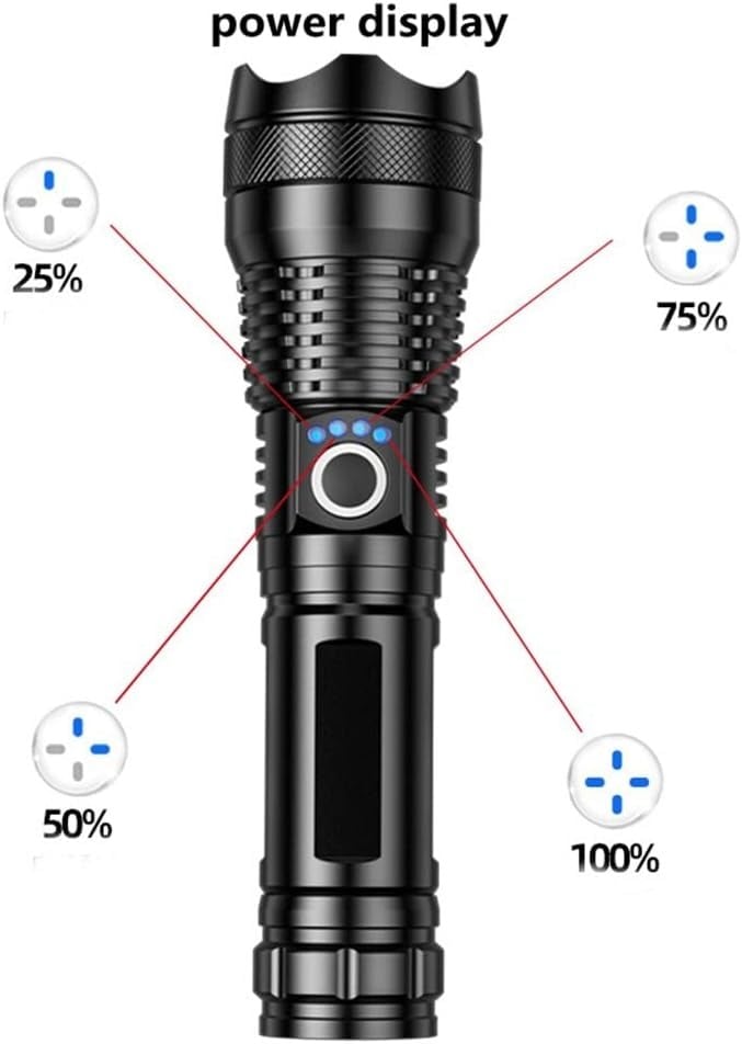 ✨Dobíjecí LED svítilna - Vysoký světelný tok, Voděodolná, Ultra jasná svítilna pro nouzové situace