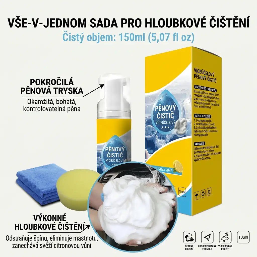 🫧Poslední den 80% SLEVA💦Pěnový čistič s více enzymy 4 v 1